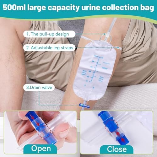 Side profile of wearable urine collection system for bedridden men