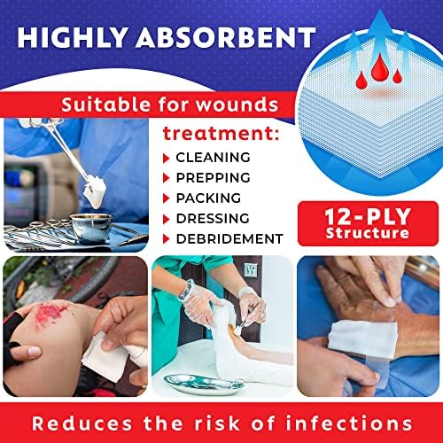 Four by four inch breathable mesh cotton pads showing thick absorbent texture