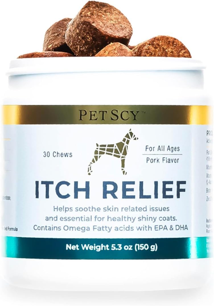 PetScy Itch & Allergy Plus Dog Allergy Chews for Itchy Skin, Ears & Paws | Colostrum, Probiotics & Quercetin | Dog Allergy Relief for Skin Redness, Hair Loss, Immunity and Digestive Health - 60 Chews - Image 10