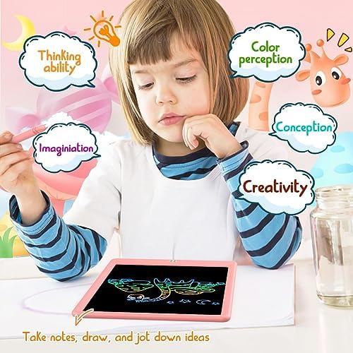 Close up of Bukebu LCD writing tablet lock switch and erase button