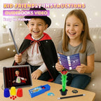 Magic Kit, Magic Tricks for Kids, Magic Set Includes Magic Wand Magician Costume, Pretend Play with Instruction for Kid Beginners, Christmas Halloween Birthday Gift Toys for Boys Girls Age 6-12 - Image 7