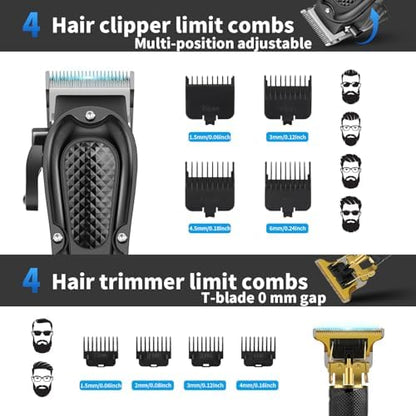 HIENA PRO T-Blade beard trimmer close up detailing the precision cutting edge for sharp lines.