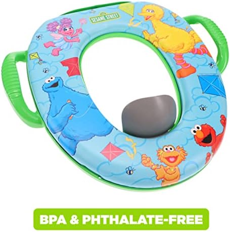 Close up of the patented easy grip handles designed to build toddler confidence during bathroom training.