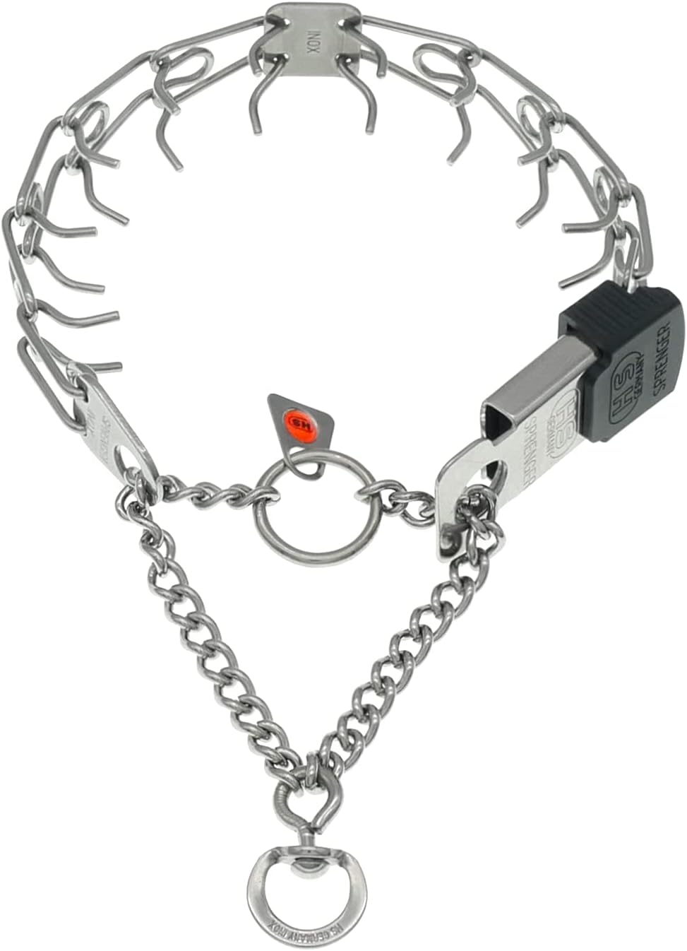 Close up view of the German engineered stainless steel interlocking links.