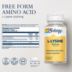 Solaray L-Lysine 90 tablets supplement facts panel