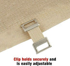 ACE elastic bandage with metal clips for secure joint support