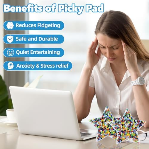 Liesedada sensory picky pads showing colorful alphabet beads inside