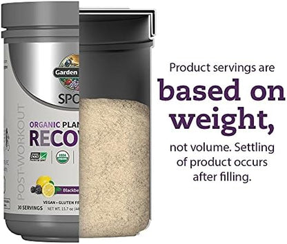 Vegan recovery powder gluten-free dairy-free soy-free USDA Organic Non-GMO verified