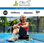 Demonstration of Strutz arch supports being worn barefoot for home relief