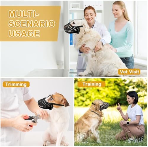 Qukcors TPE silicone dog muzzle showing close up texture