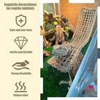 Two reptile hammocks arranged as a multi-level climbing habitat