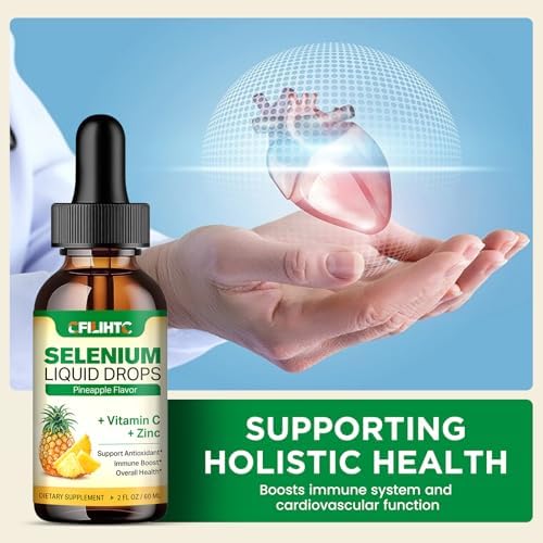 Sublingual liquid concentrate selenium immune defense dietary supplement bottle.