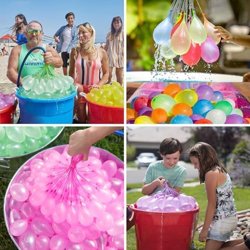 Authentic USA imported tropical colored party balloons package showing full 216 piece kit contents.