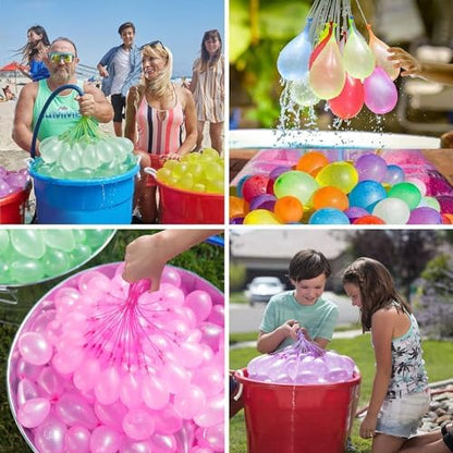Authentic USA imported tropical colored party balloons package showing full 216 piece kit contents.