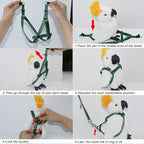 ASOCEA bird harness packaged and ready for outdoor training use.