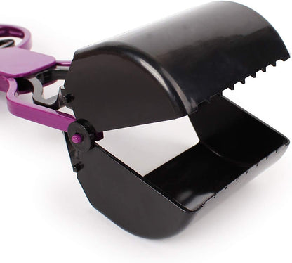 Ergonomic lightweight pet waste pick up tool suitable for kids and adults.