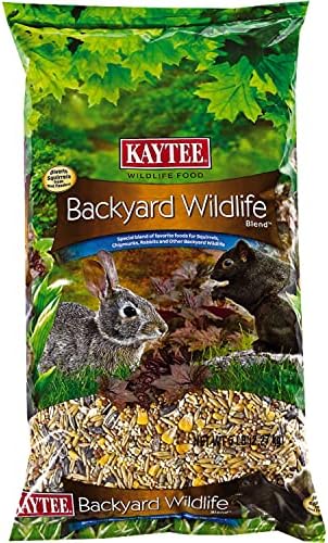 Kaytee small animal nutrition mix back packaging showing ingredients and feeding tips