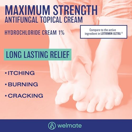 Welmate antifungal cream for ringworm and jock itch relief packaging details
