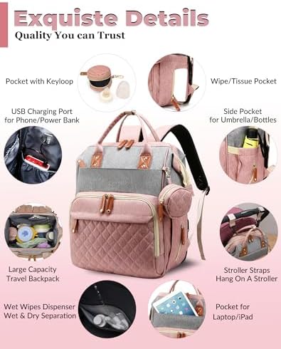 Lamroro travel backpack featuring insulated bottle pockets