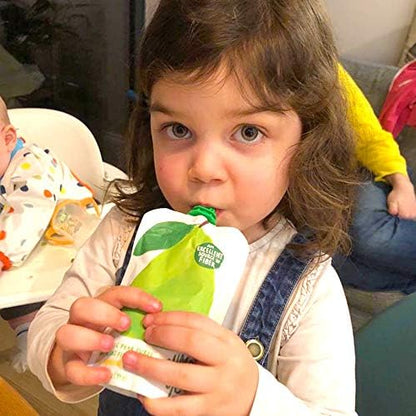 Mess free organic pear puree pouch for children and toddlers