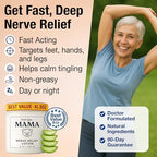 Topical application of Nuturna Mama relief cream on hand