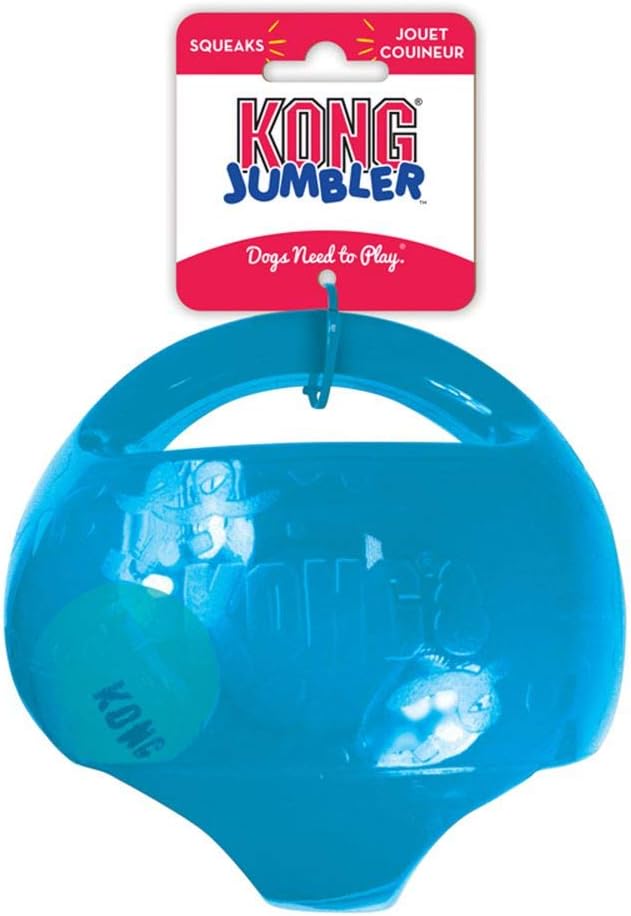 Side view of KONG Jumbler Ball with durable handles