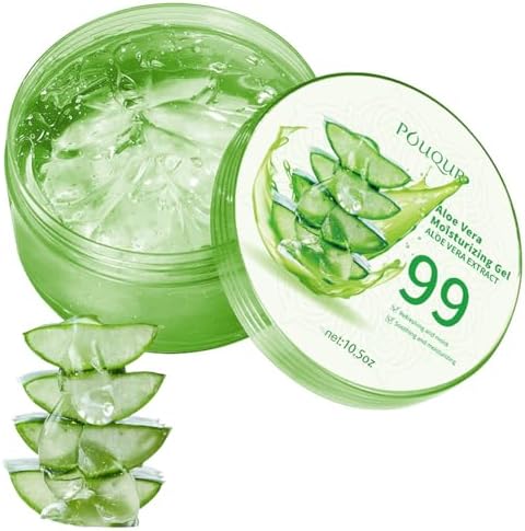 Organic Pure Aloe Vera Gel - Soothing Cooling Gel for Sunburn Relief & sun burnt after-sun gel for skin Face hair | pure 99% Plant-Derived, | 7.05oz, Gentle for All Skin Types - Image 1
