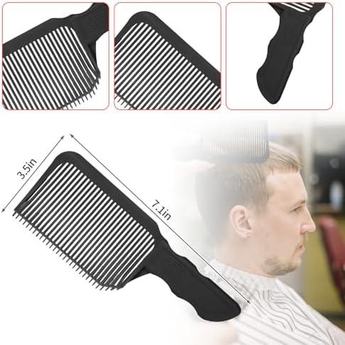 Premium barber gradient positioning combs highlighting the heat resistant material and gripping points