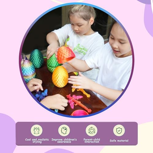 Someone holding the flexible 3D printed dragon figurine to demonstrate its fluid articulation and moving wings