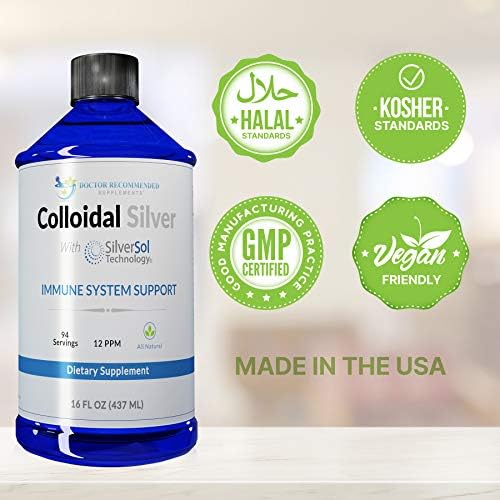 Doctor Recommended pure colloidal silver liquid bottle cap and neck