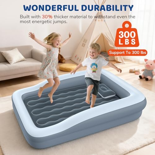 Dicolin 64 inch toddler blow up bed showing ergonomic 3d honeycomb structure