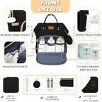 Rosegin baby bag open interior with multiple compartments