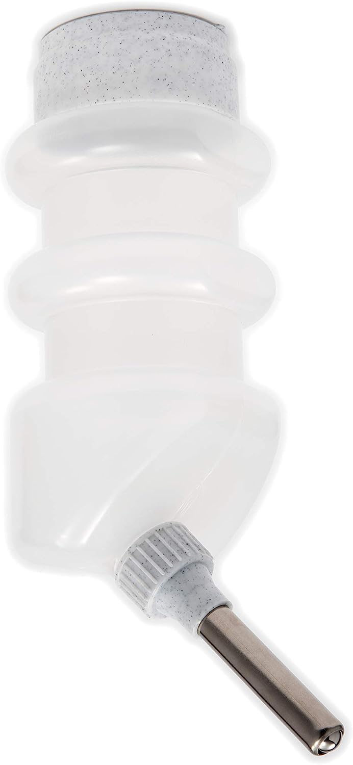 No drip dog hydration dispenser with stainless steel valve tip.