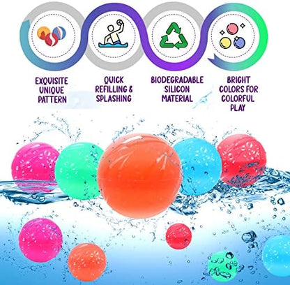 Assorted five colors assortment of orange blue pink green and red eco friendly balloons