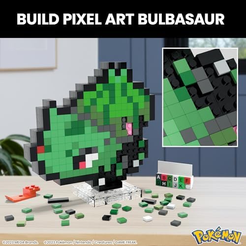 Close up view of the three hundred seventy four pieces pixel art blocks texture