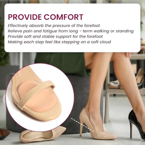 Soft medical grade silicone cushions for women's high heels and sandals.