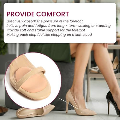 Soft medical grade silicone cushions for women's high heels and sandals.