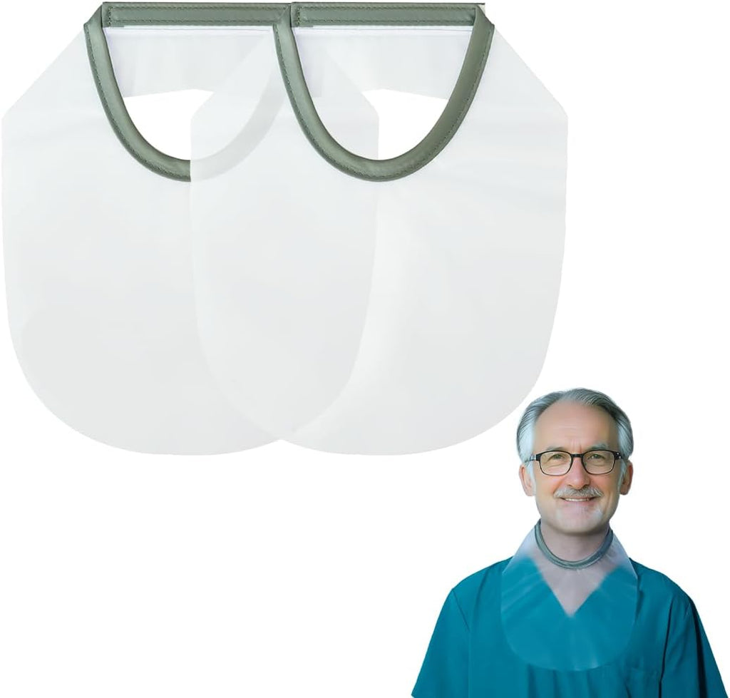 WASHINBED Tracheostomy Shower Cover front view for neck stoma protection