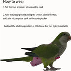 6PCS Washable Reusable Bird Diapers with Waterproof Lining & Adjustable Straps - Soft Parrot Diaper Clothes Costume Set for for Parakeets, for Budgies, for Mini Macaws (M) - Image 7