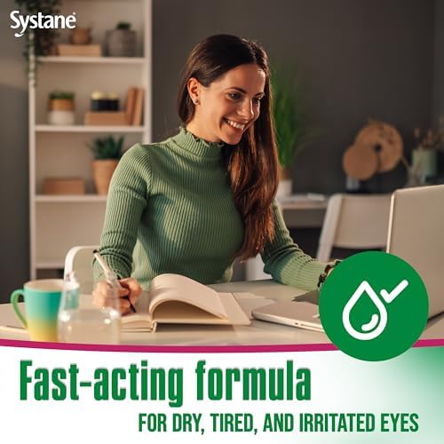Systane Ultra lubricant drops for use with contact lenses.