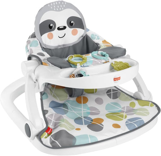 Fisher-Price Sit-Me-Up Floor Seat sloth design front view