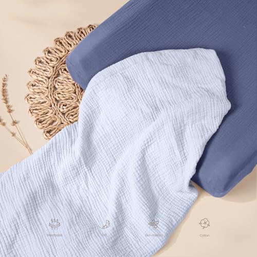 Lulumoon soft machine washable muslin changing pad cover dimensions and packaging