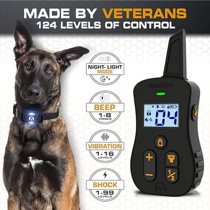 Waterproof IP67 Invirox dog collar receiver detail