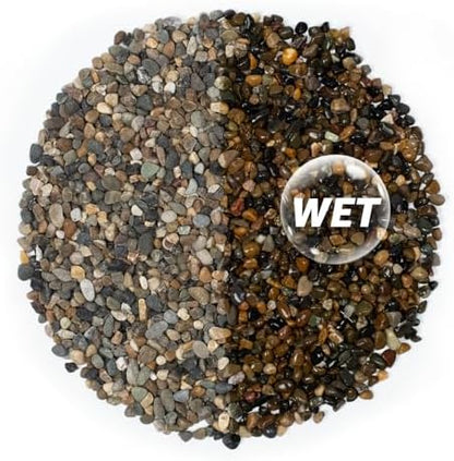 Natural river rocks used as decorative vase filler