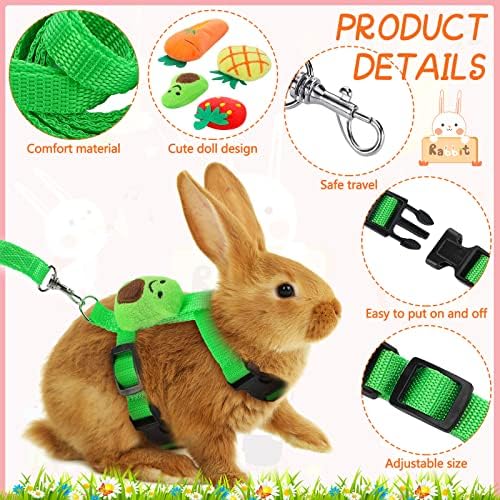 Close-up of the soft fabric and cute fruit ornament on the ferret harness