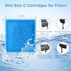 Ten pack replacement cartridges package for power filtration systems