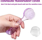 Three piece KUNBIUH small pet grooming brushes separated with lids off.