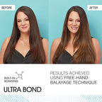 Close up of the ultra bond building formula logo on the AGE beautiful charcoal powder lightener sachet