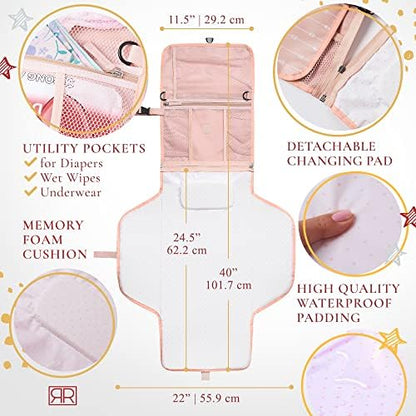 Royal Rusu portable changing pad with memory foam cushion detail