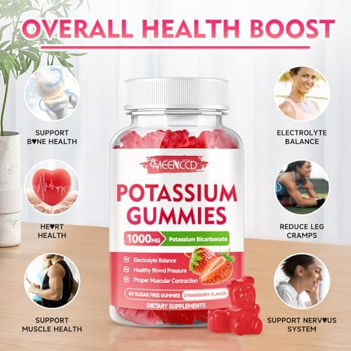 Meenccd potassium mineral complex supplement label detailing the one thousand milligram dosage